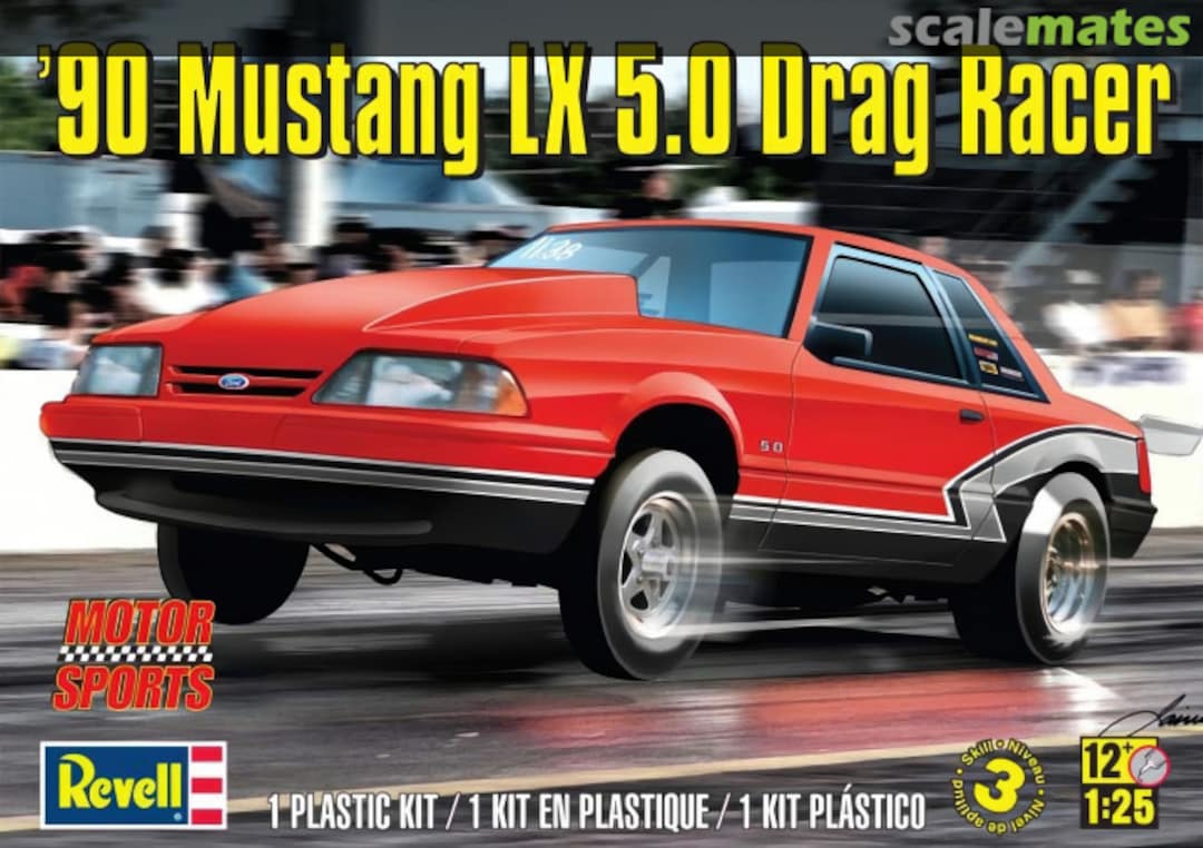 Boxart 1990 Mustang LX 5.0 Drag Racer 85-4195 Revell Boxart 1990 Mustang LX 5.0 Drag Racer 85-4195 Revell