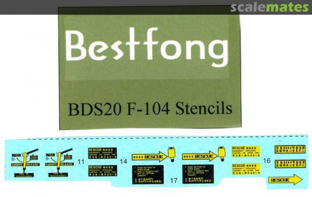 Boxart F-104 Starfighter Warning Stencils BDS 20 Bestfong Boxart F-104 Starfighter Warning Stencils BDS 20 Bestfong