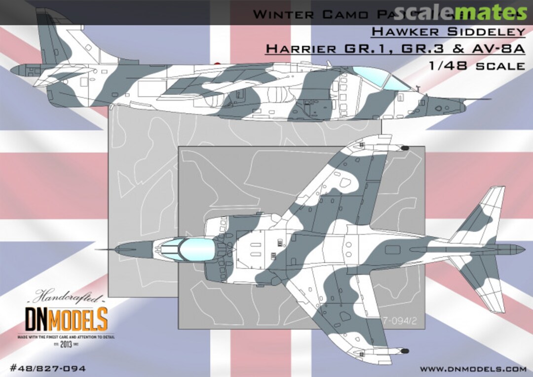 Boxart Winter Camo Harrier GR.1/3 & AV-8A Paint Mask Set 1/48 48/827-094 DN Models