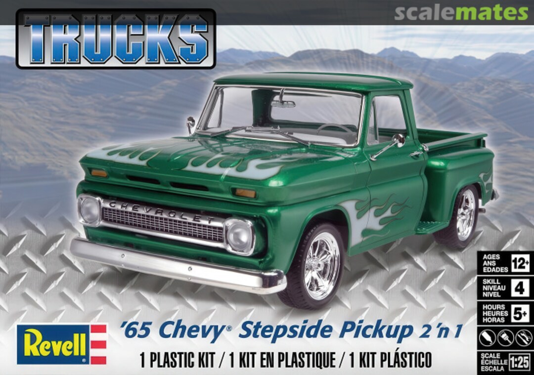 Boxart '65 Chevy Stepside Pickup 2 'n 1 85-7210 Revell