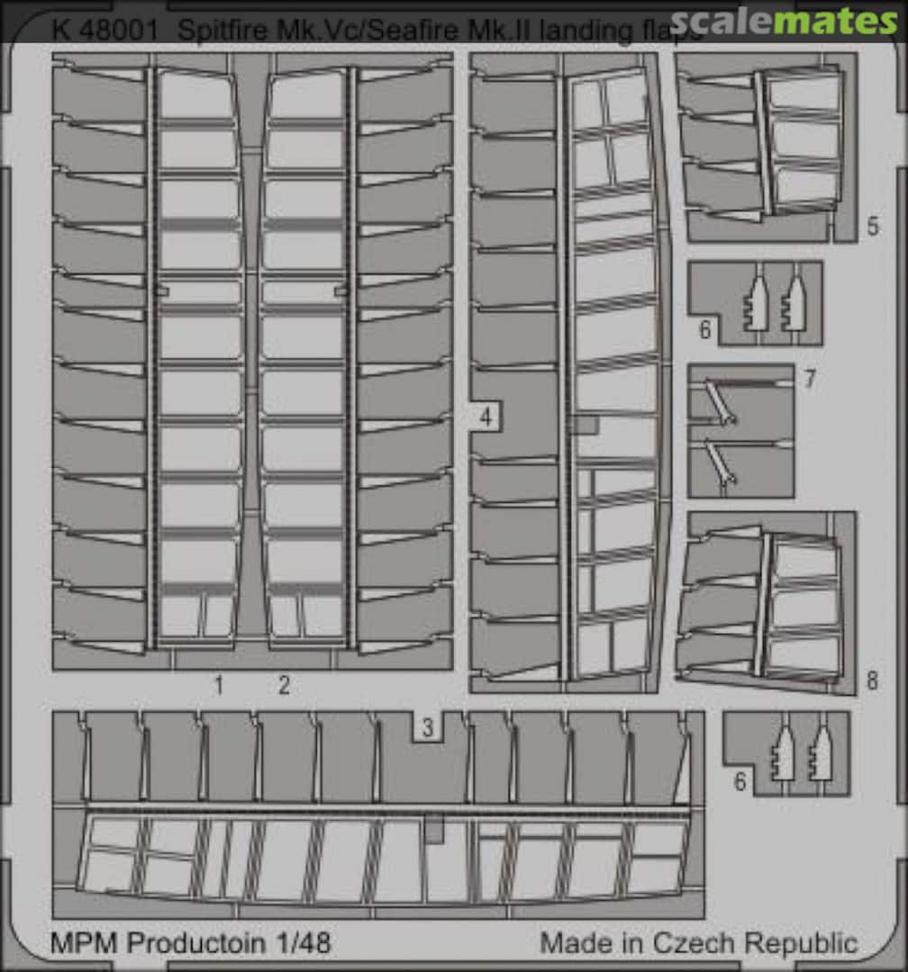 Boxart Spitfire Mk.Vc/Seafire Mk.II landing flaps K48001 Special Hobby Boxart Spitfire Mk.Vc/Seafire Mk.II landing flaps K48001 Special Hobby