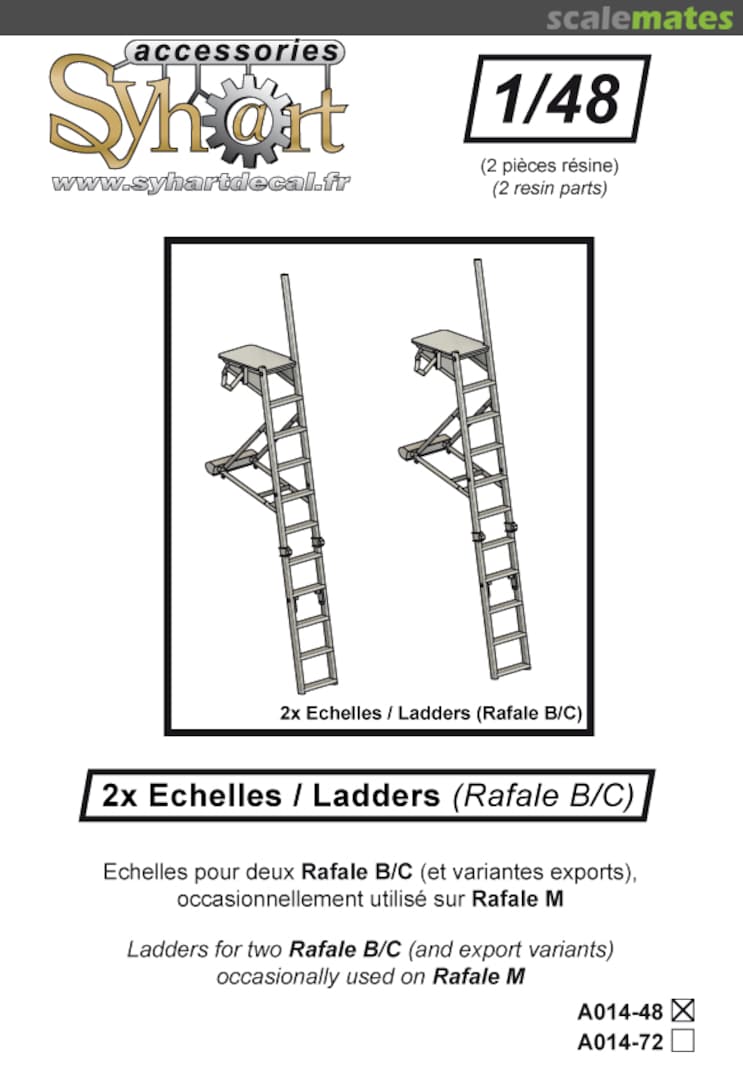 Boxart 2x Ladders for Rafale B/C (and variants) A014-48 Syhart Boxart 2x Ladders for Rafale B/C (and variants) A014-48 Syhart