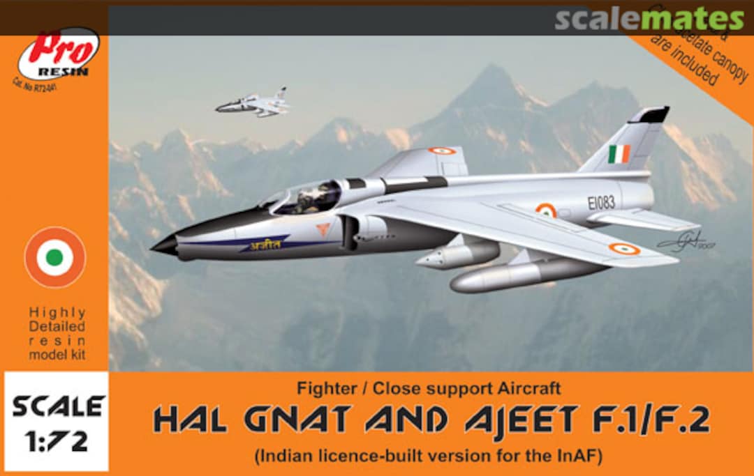 Boxart HAL Gnat and Ajeet F.1/F.2 R72-041 Pro Resin
