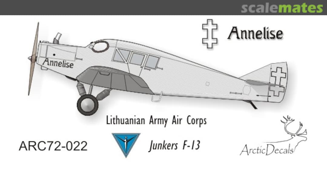 Boxart Junkers F.13 ARC72-022 Arctic Decals
