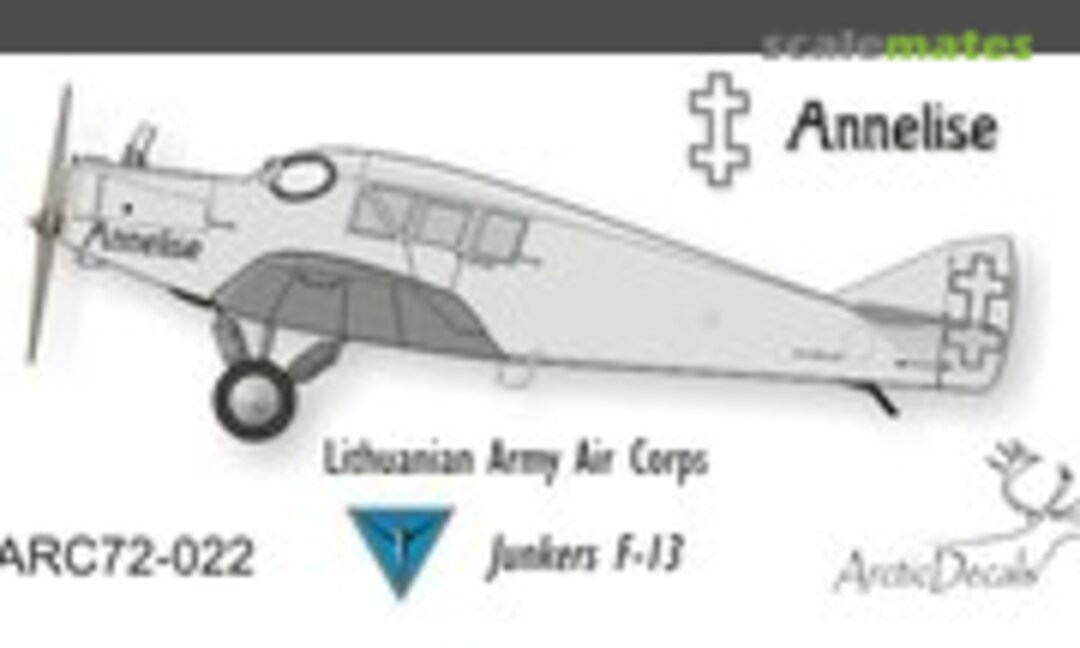 1:72 Junkers F.13 (Arctic Decals ARC72-022) ARC72-022