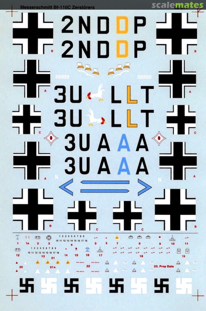 Boxart Messerschmitt Bf 110C/D Zerstörer Aces 48-877 SuperScale International