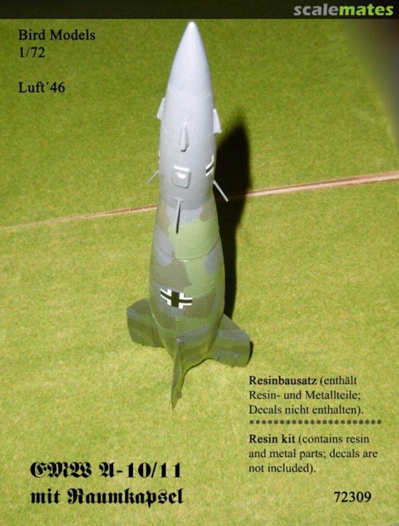 Boxart EMW A-10/11 mit Raumkapsel 72309 Bird Models Boxart EMW A-10/11 mit Raumkapsel 72309 Bird Models