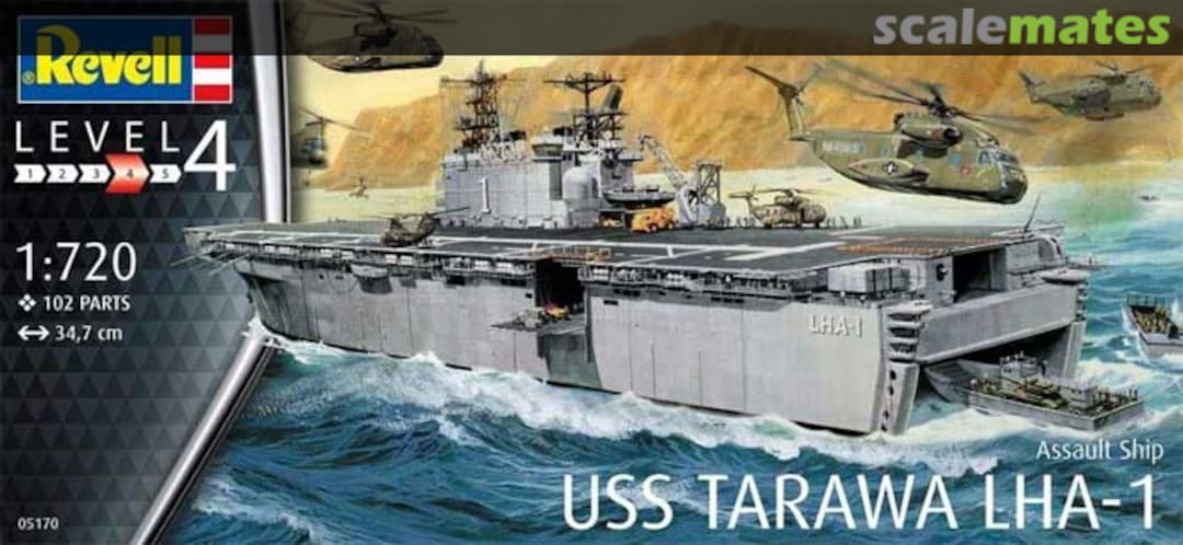 Boxart Assault Ship USS Tarawa LHA-1 05170 Revell Boxart Assault Ship USS Tarawa LHA-1 05170 Revell