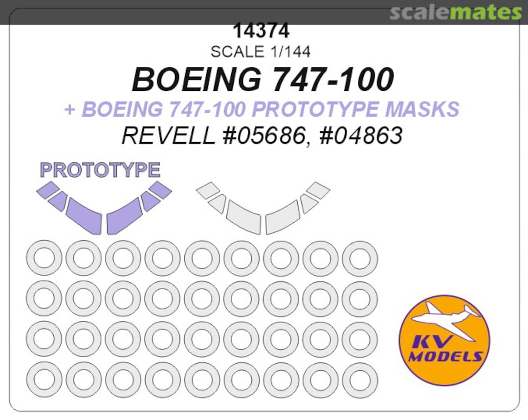 Boxart Boeing 747-100 + Prototype 14374 KV Models