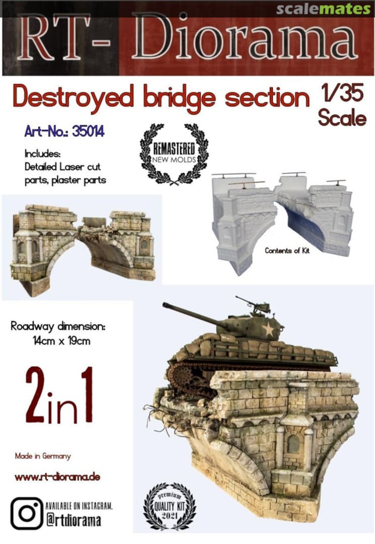 Boxart Destroyed Bridge Section 35014 RT-Diorama Boxart Destroyed Bridge Section 35014 RT-Diorama