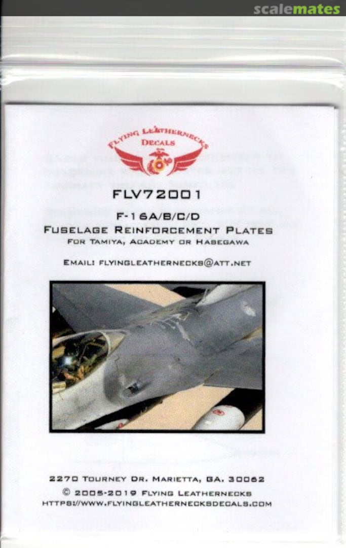 Boxart F-16A/F-16B/F-16C/F-16D fuselage reinforcement plates FLV72001 Flying Leathernecks Boxart F-16A/F-16B/F-16C/F-16D fuselage reinforcement plates FLV72001 Flying Leathernecks