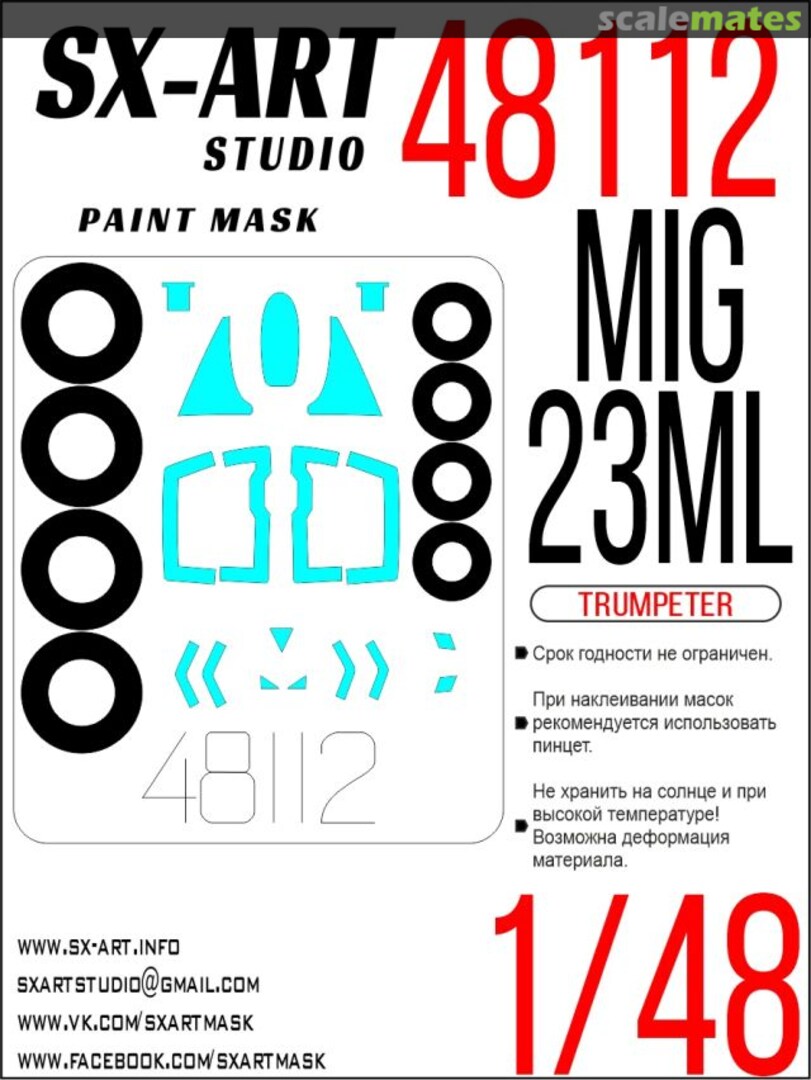 Boxart Mig 23ML masks 48112 SX-Art Boxart Mig 23ML masks 48112 SX-Art