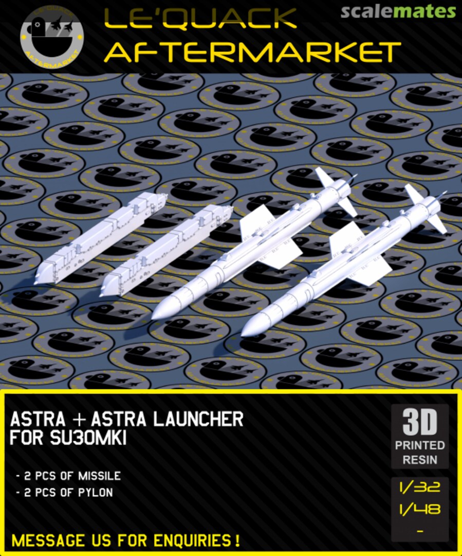 Boxart Astra + Astra Launcher for SU-30MKI (2pcs) Le'Quack Aftermarket Boxart Astra + Astra Launcher for SU-30MKI (2pcs) Le'Quack Aftermarket