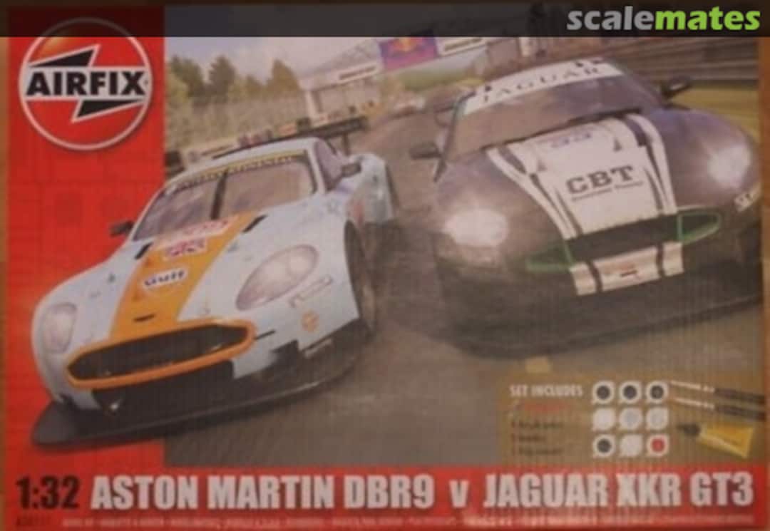 Boxart Aston Martin DBR9 v Jaguar XKR GT3 A50111 Airfix Boxart Aston Martin DBR9 v Jaguar XKR GT3 A50111 Airfix