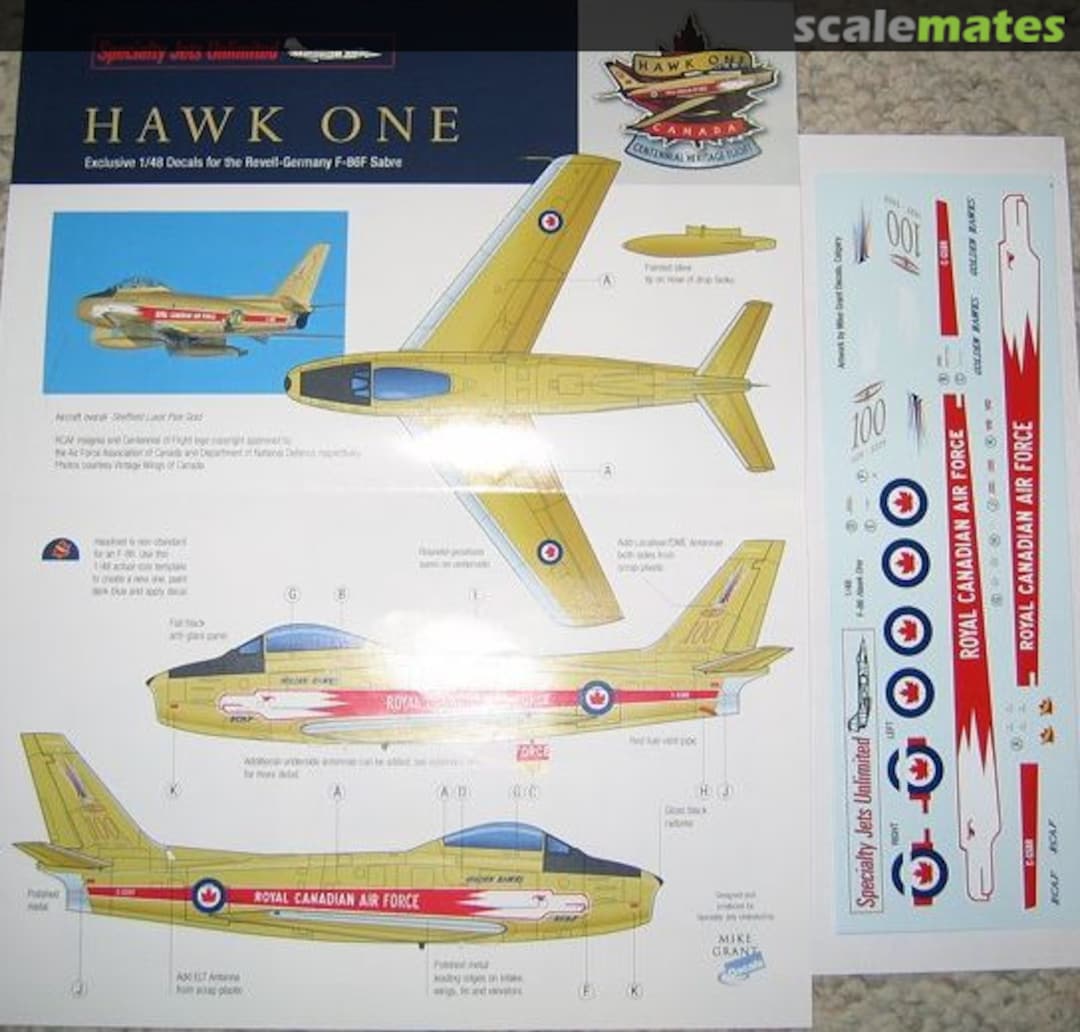 Boxart Hawk One F-86 Hawk One Mike Grant Decals Boxart Hawk One F-86 Hawk One Mike Grant Decals