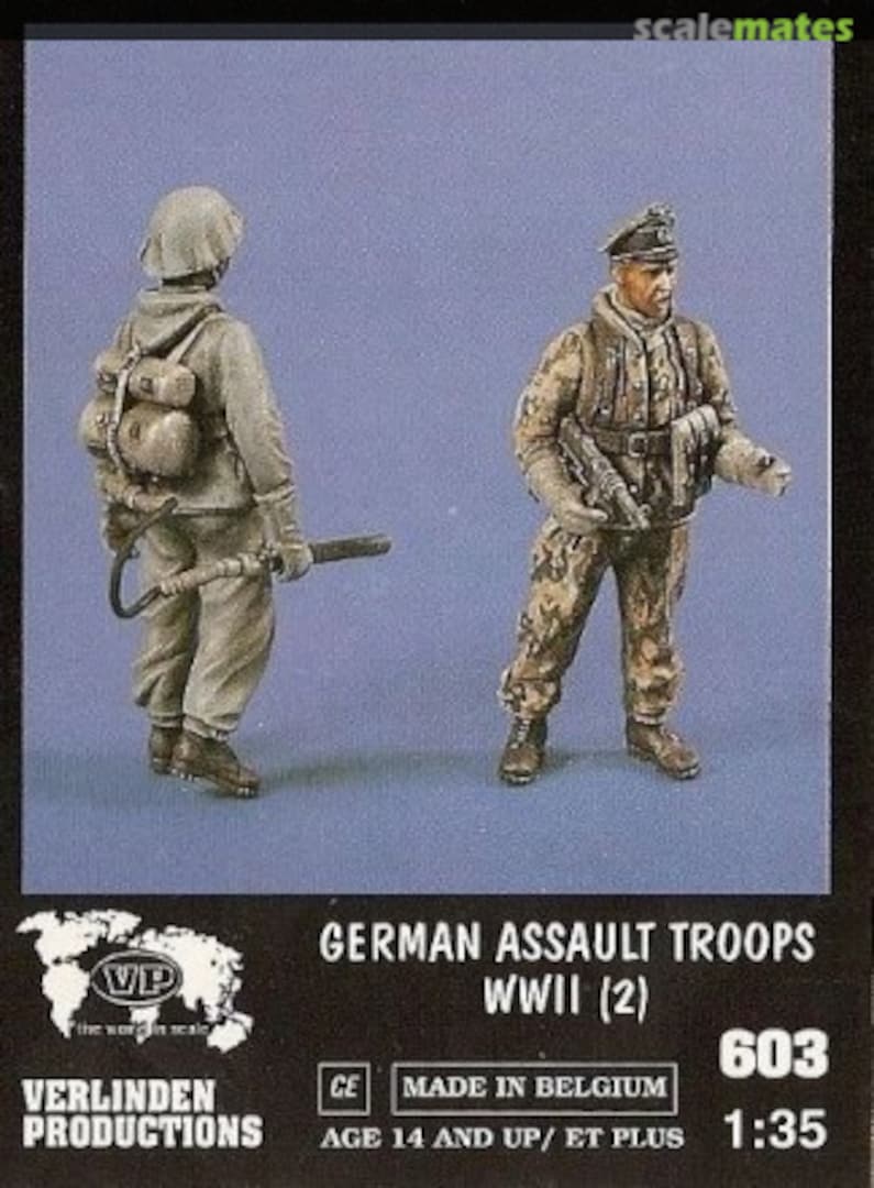 Boxart German Assault Troops WW II 603 Verlinden Productions Boxart German Assault Troops WW II 603 Verlinden Productions