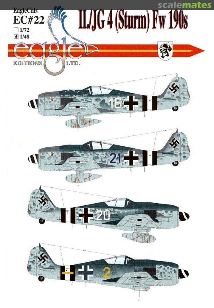 Boxart II./JG 4 (Sturm) Fw 190s EagleCals EC48-22 Eagle Editions Boxart II./JG 4 (Sturm) Fw 190s EagleCals EC48-22 Eagle Editions