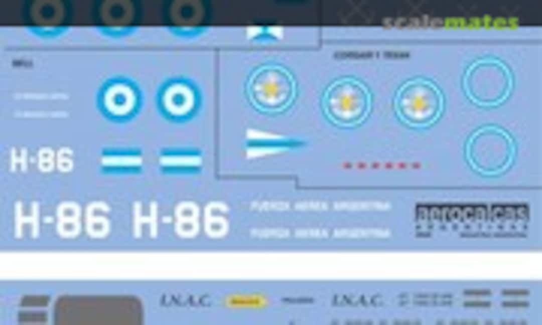 1:48 Sabre F-86 F-40 / Skyhawk A4 AR / Hughes 500 / Bell / Corsair / Texan (Aerocalcas Argentinas 48902) 48902