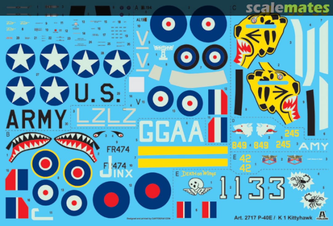 Contents P-40E/K - Kittyhawk 2717 Italeri Contents P-40E/K - Kittyhawk 2717 Italeri