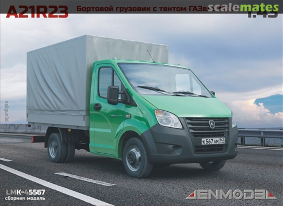 Boxart GAZelle NEXT A21R23 Flatbed truck with Awning LMK-45567 Lenmodel Boxart GAZelle NEXT A21R23 Flatbed truck with Awning LMK-45567 Lenmodel