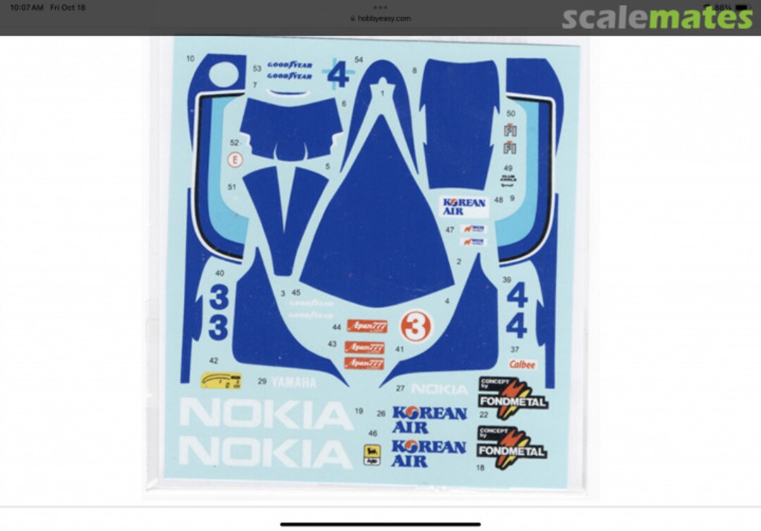 Boxart Tyrrell Yamaha 023 1994 DP266 Decalpool