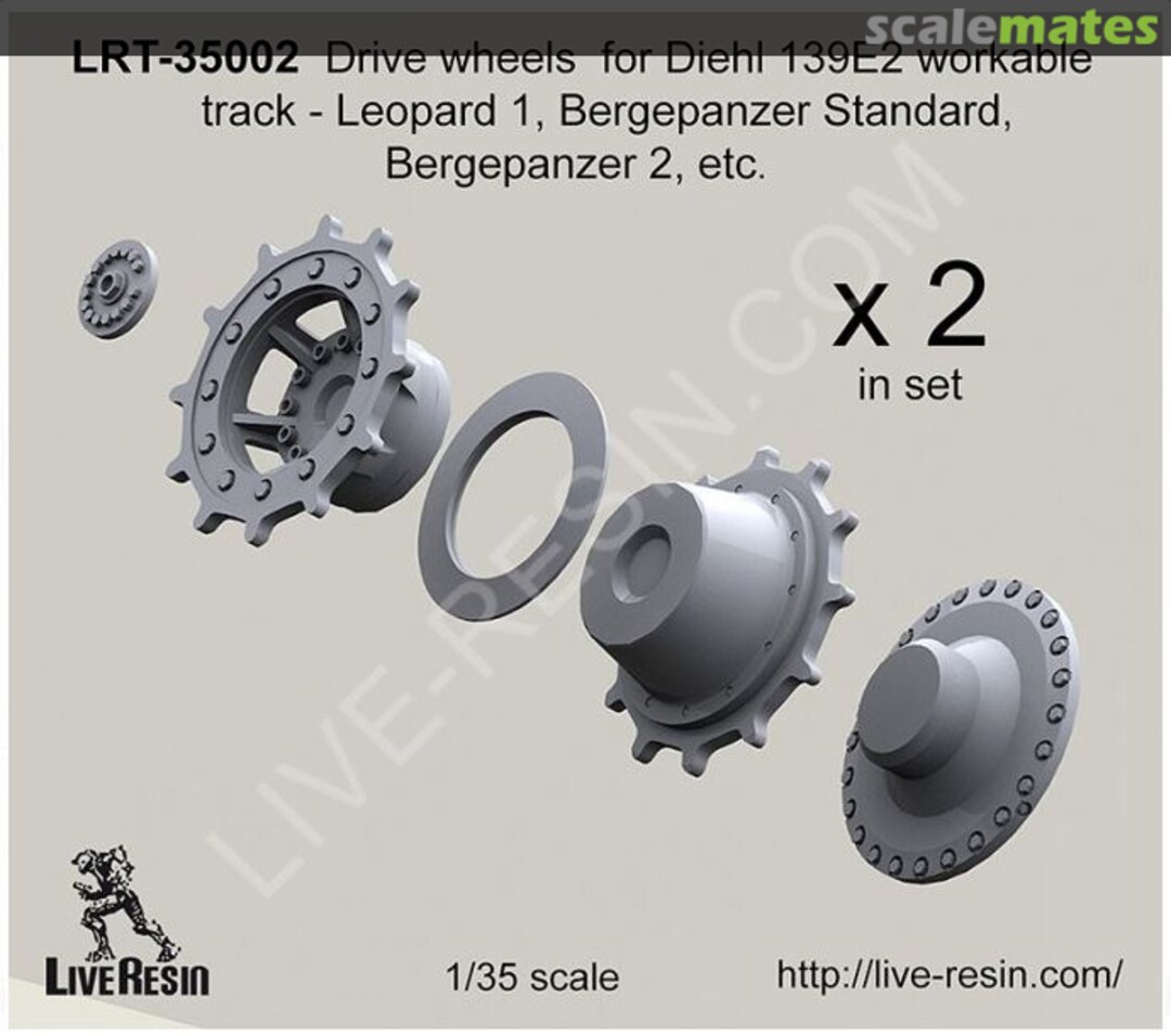 Boxart Drive wheels for Diehl 139E2 workable track LRT-35002 Live Resin Boxart Drive wheels for Diehl 139E2 workable track LRT-35002 Live Resin