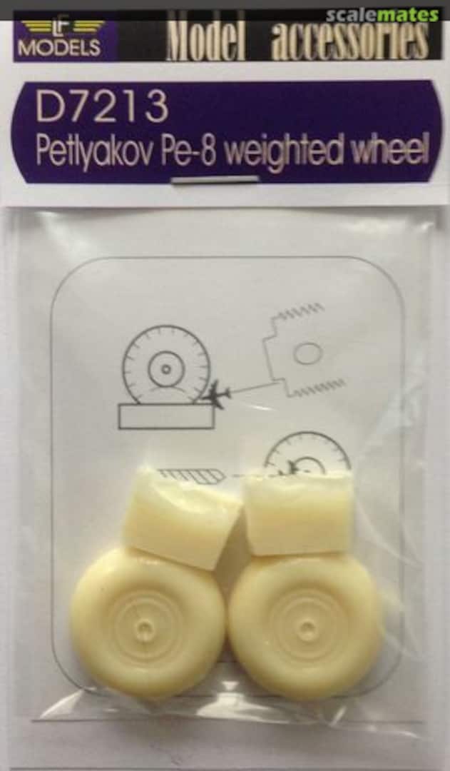 Boxart Petlyakov Pe-8 Weighted Wheels D7213 LF Models Boxart Petlyakov Pe-8 Weighted Wheels D7213 LF Models