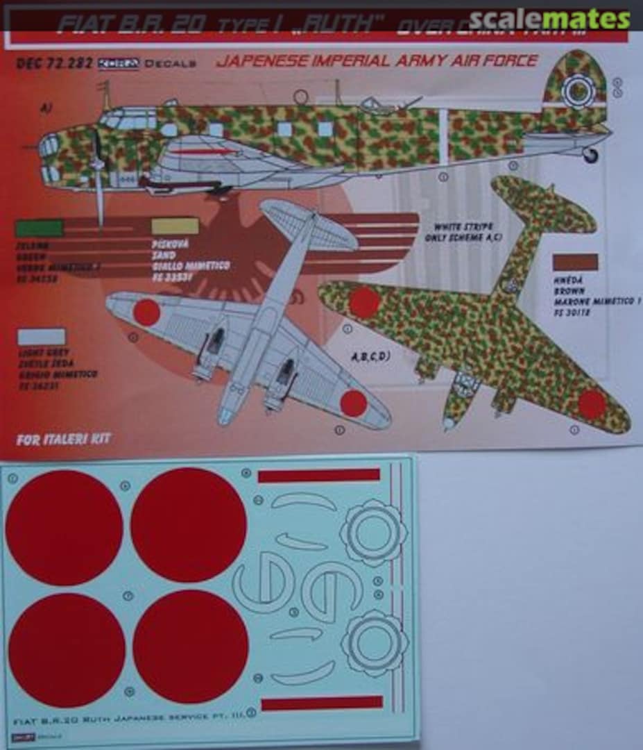 Boxart Fiat BR.20 type 1 "Ruth" Over China Part III DEC 72.282 Kora Models Boxart Fiat BR.20 type 1 "Ruth" Over China Part III DEC 72.282 Kora Models