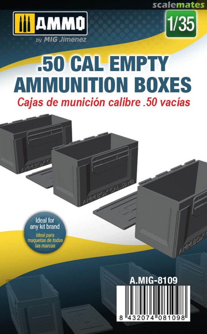 Boxart .50 Cal Empty Ammunition Boxes A.MIG-8109 Ammo by Mig Jimenez