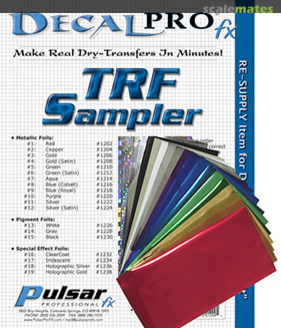 Boxart ColorFoils TRF Sampler 1299 DecalProFX Boxart ColorFoils TRF Sampler 1299 DecalProFX