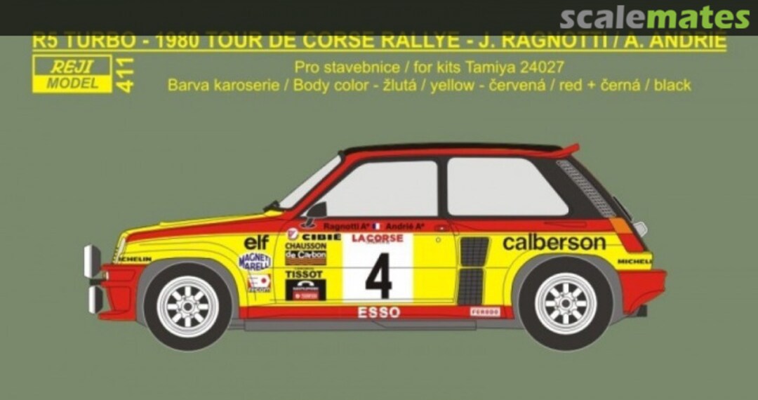 Boxart Renault 5 Turbo sponsored by Calberson #4 411 REJI Model Boxart Renault 5 Turbo sponsored by Calberson #4 411 REJI Model