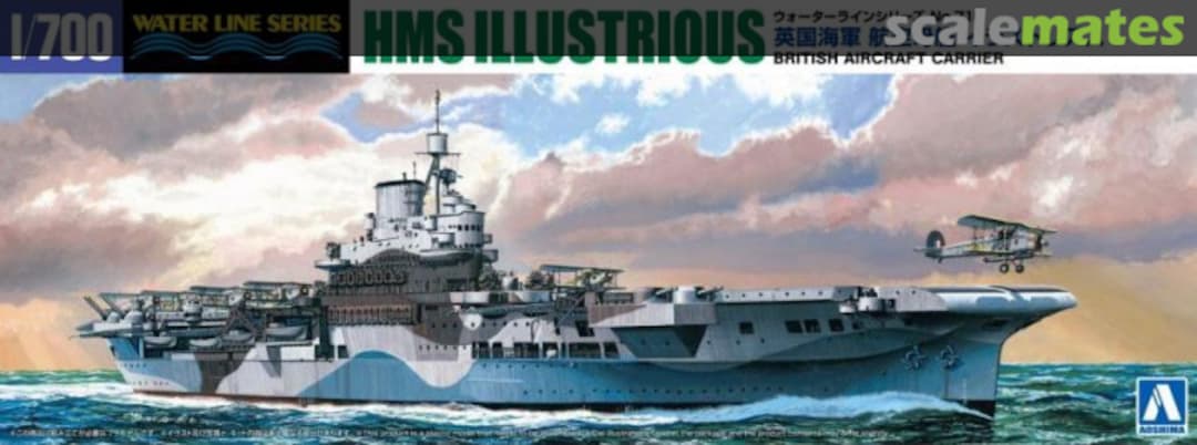 Boxart British Aircraft Carrier HMS Illustrious 069585 Aoshima Boxart British Aircraft Carrier HMS Illustrious 069585 Aoshima