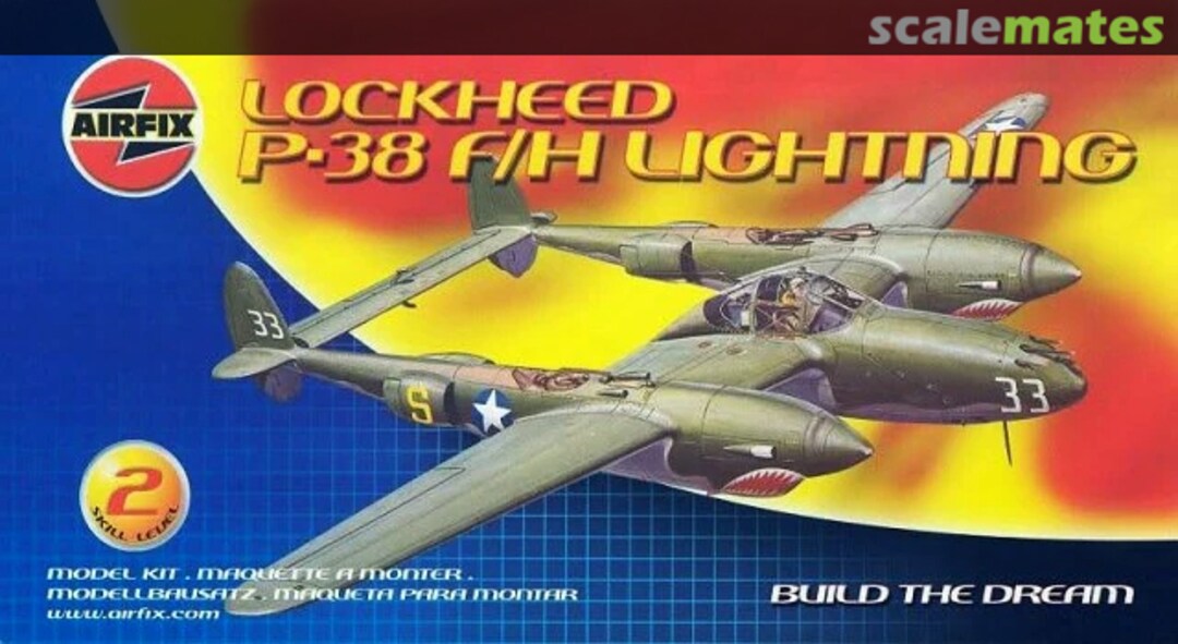 Boxart Lockheed P-38F/H Lightning 02088 Airfix Boxart Lockheed P-38F/H Lightning 02088 Airfix