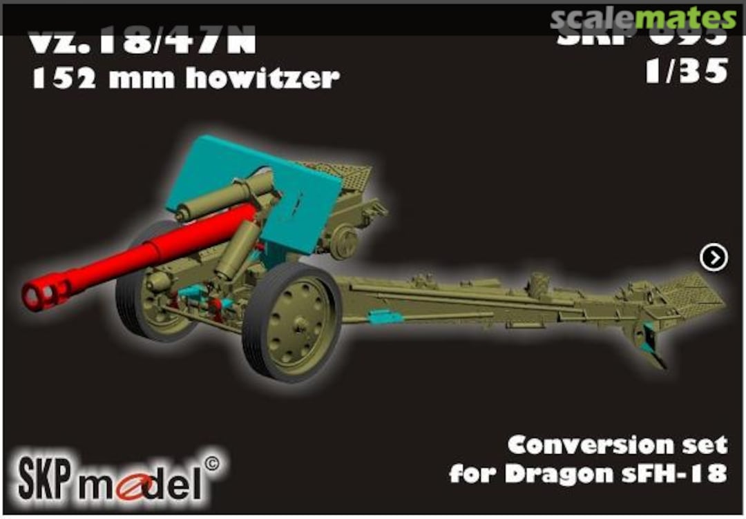 Boxart 152 mm Howitzer vz. 18/47N Conversion Kit SKP 095 SKP model Boxart 152 mm Howitzer vz. 18/47N Conversion Kit SKP 095 SKP model