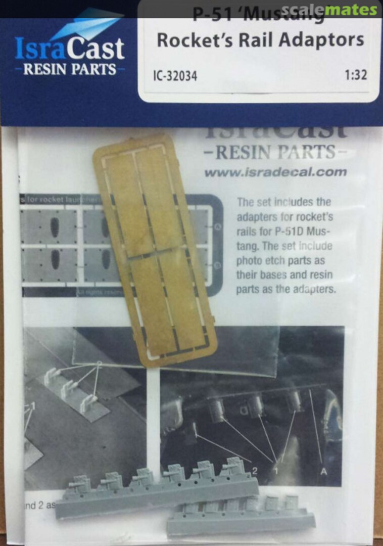 Boxart P-51 Mustang Rocket Rail Adaptors 32034 IsraCast Boxart P-51 Mustang Rocket Rail Adaptors 32034 IsraCast