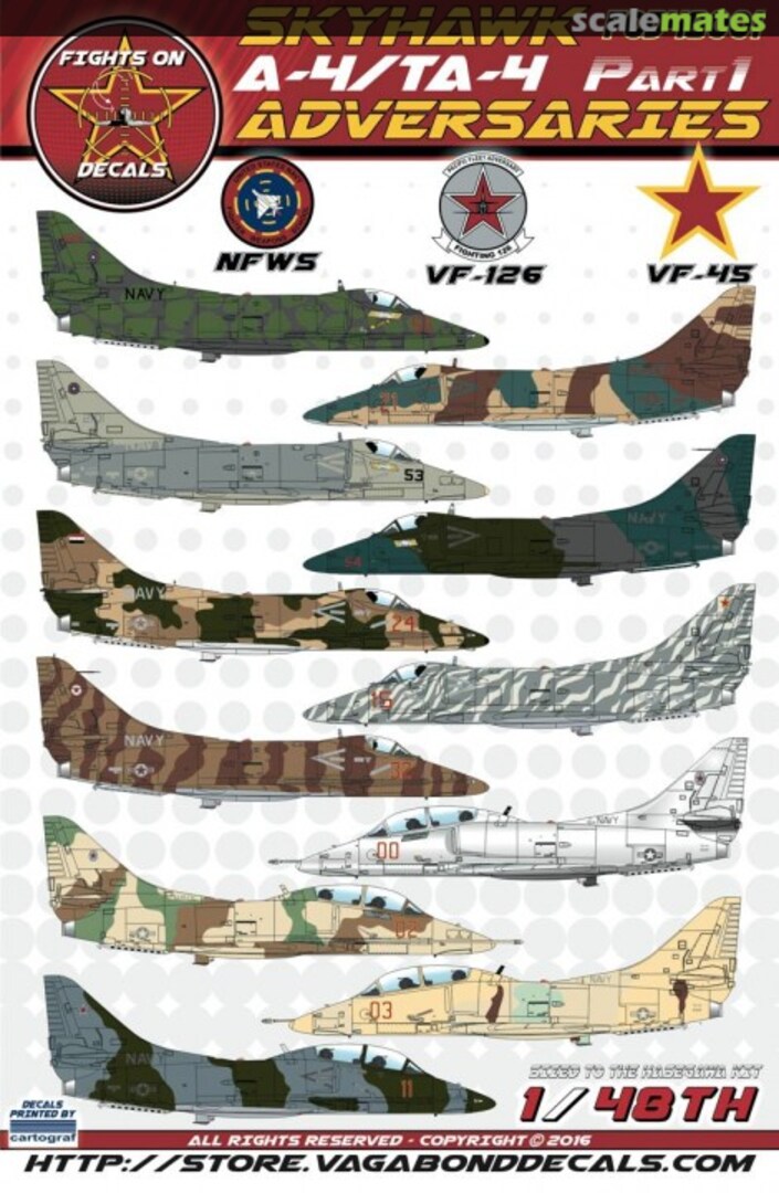 Boxart Skyhawk A-4/TA-4 Adversaries FOD48001 Fights On Decals Boxart Skyhawk A-4/TA-4 Adversaries FOD48001 Fights On Decals