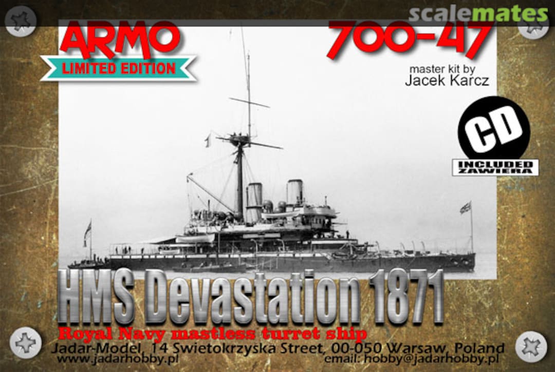 Boxart HMS Devastation (1871) 700-47 Armo Boxart HMS Devastation (1871) 700-47 Armo