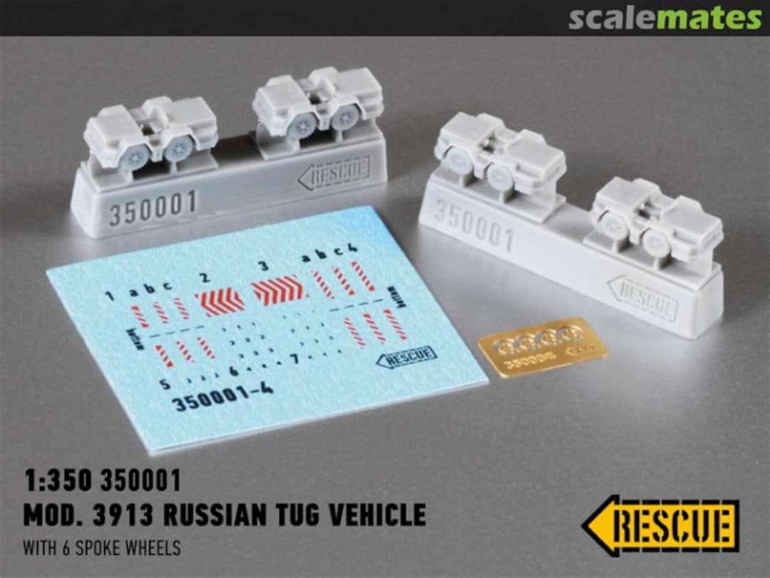 Contents Mod. 3913 Russian tug vehicle (with 6 spoke wheels) 350001 Rescue Models
