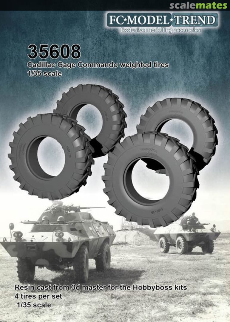 Boxart Cadillac Gage Commando weighted wheels 35608 FC Model Trend
