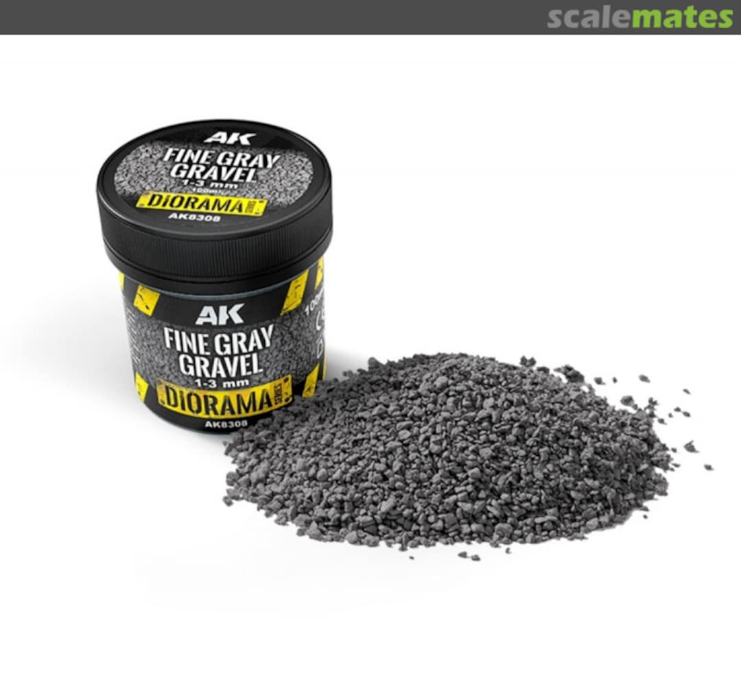 Boxart Fine Gray Gravel 1-3 mm AK8308 AK Interactive Boxart Fine Gray Gravel 1-3 mm AK8308 AK Interactive
