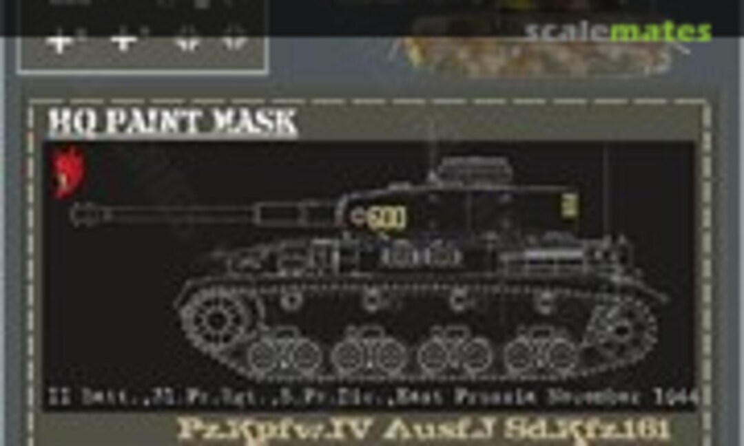 1:16 Pz.Kpfw.IV Ausf.J II Batt. 31.Pz.Rgt. 5.Pz.Div. East Prussia Norvember 1944 Paint Mask (HQ-Masks PIV 016) PIV 016