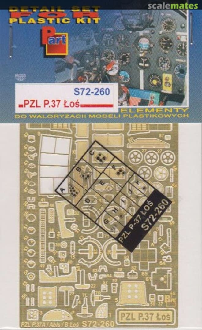 Boxart PZL P.37 Łoś S72-260 Part Boxart PZL P.37 Łoś S72-260 Part