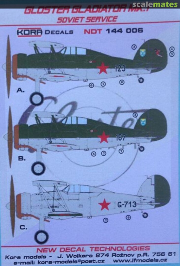 Boxart Gloster Gladiator MK1 NDT144006 Kora Models Boxart Gloster Gladiator MK1 NDT144006 Kora Models
