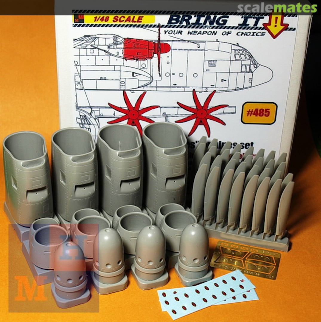 Boxart Lockheed C-130H engines & NP2000 propellers resin set 485 MLH/Bring It! Boxart Lockheed C-130H engines & NP2000 propellers resin set 485 MLH/Bring It!