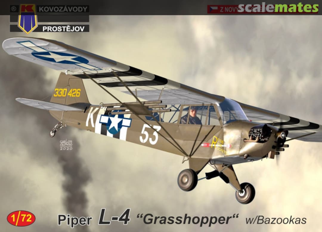 Boxart Piper L-4 "Grasshopper" KPM0190 Kovozávody Prostějov