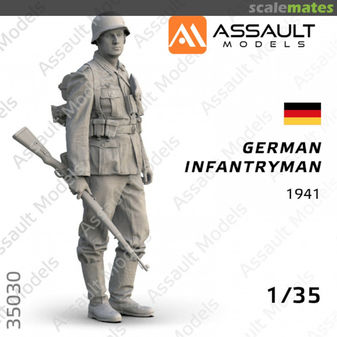 Boxart Infantryman, German Army (Wehrmacht) 35030 Assault Models Boxart Infantryman, German Army (Wehrmacht) 35030 Assault Models