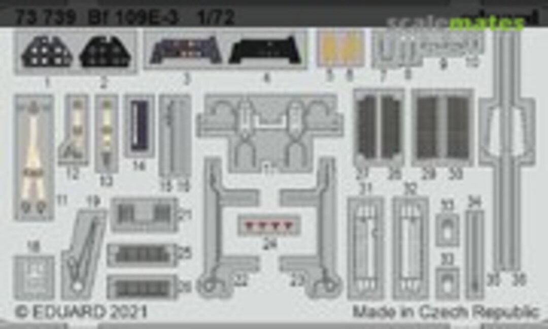 1:72 Bf 109E-3 detail set (Eduard 73739) 73739