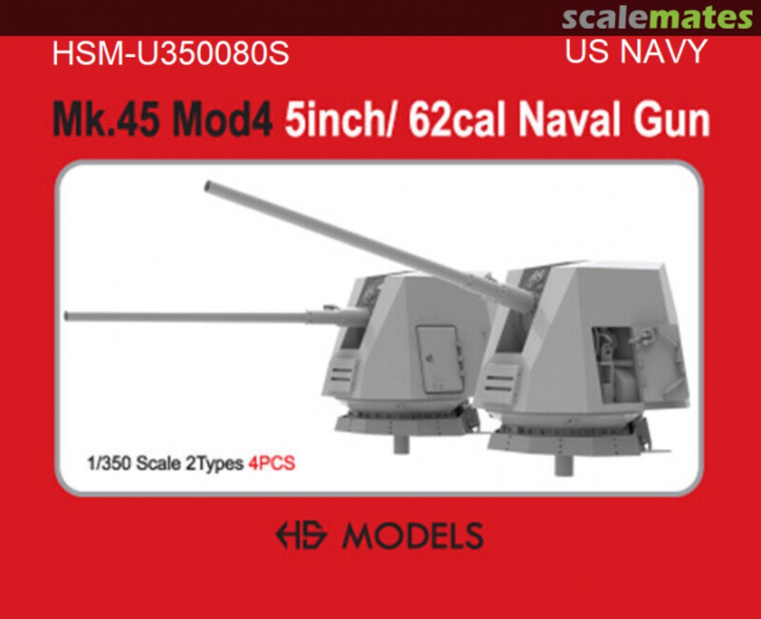 Boxart Mk.45 Mod.4 - 5inch/ 62cal Naval Gun HSM-U350080S HS Models Boxart Mk.45 Mod.4 - 5inch/ 62cal Naval Gun HSM-U350080S HS Models