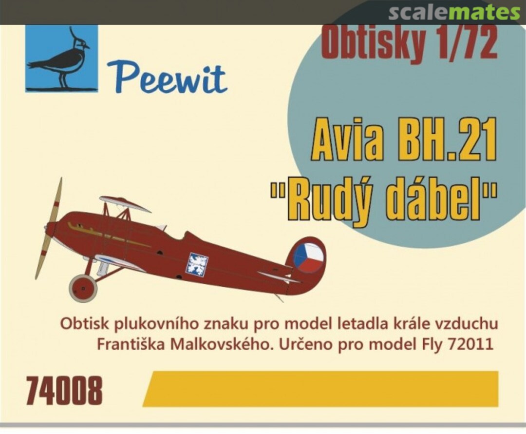 Boxart Avia BH-21 "Rudý ďábel" (Malkovský) 74008 Peewit