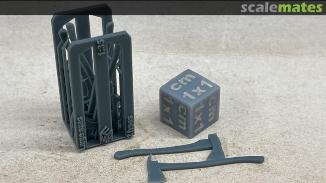 Boxart Large axes - 2 types - 4 pieces 35070210 EMP3d